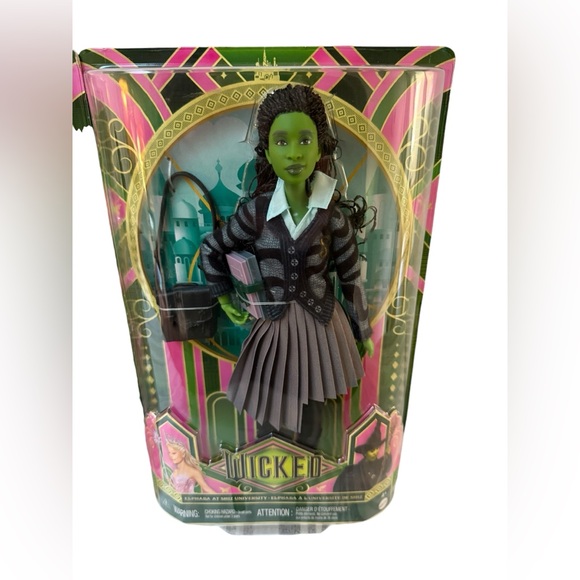 2024 Mattel Wicked's Elphaba and Glinda At Shiz University Dolls Set NEW - Picture 2 of 7
